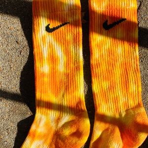 Orange Tie Dye Socks